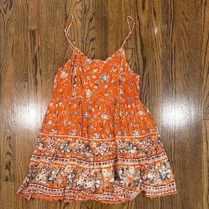Urban Outfitters Orange Paisley Dress